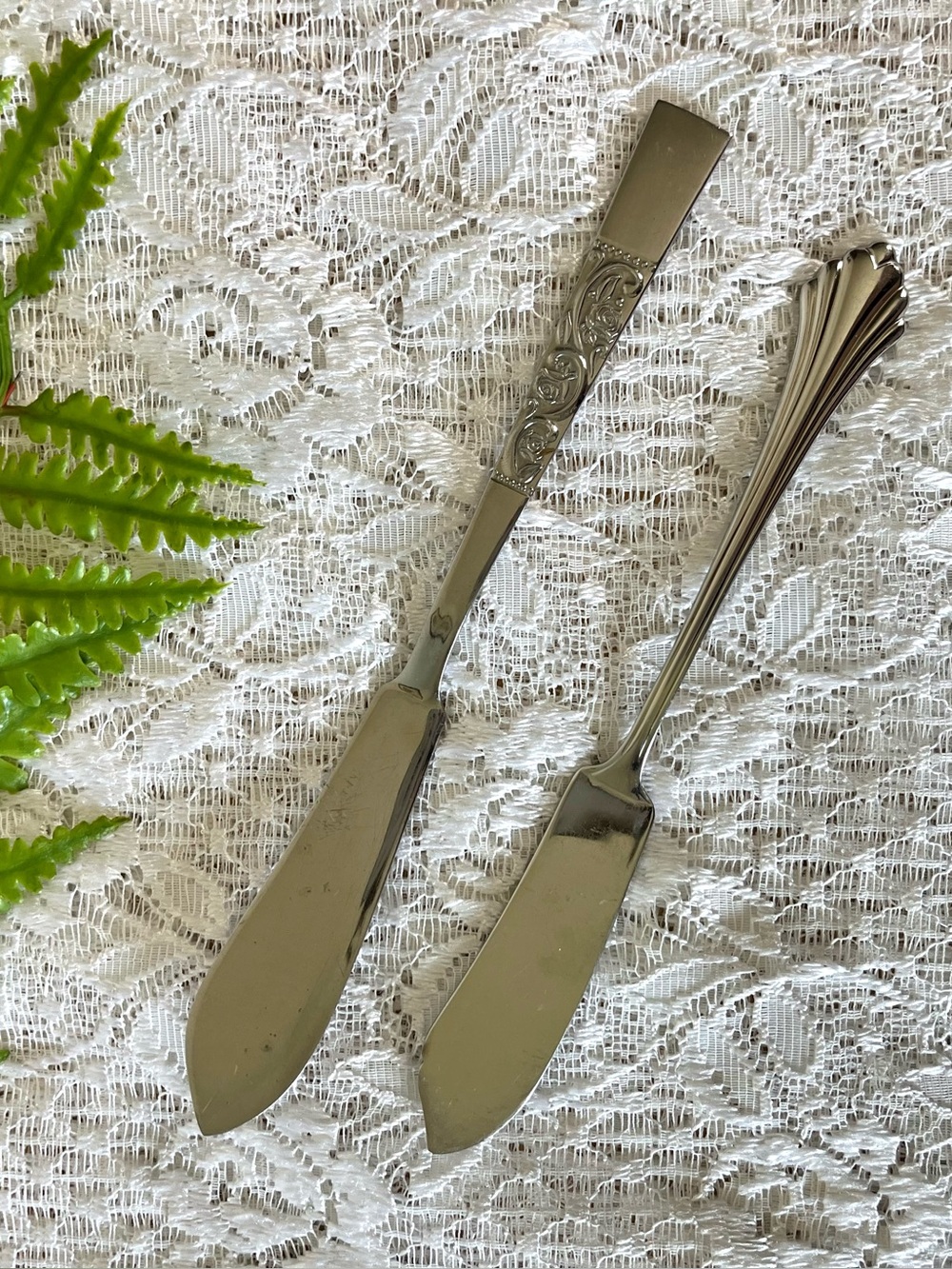 Pair of Vintage Stainless Steel Butter Knives